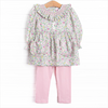 Primrose Petals Smocked Legging Set, Pink