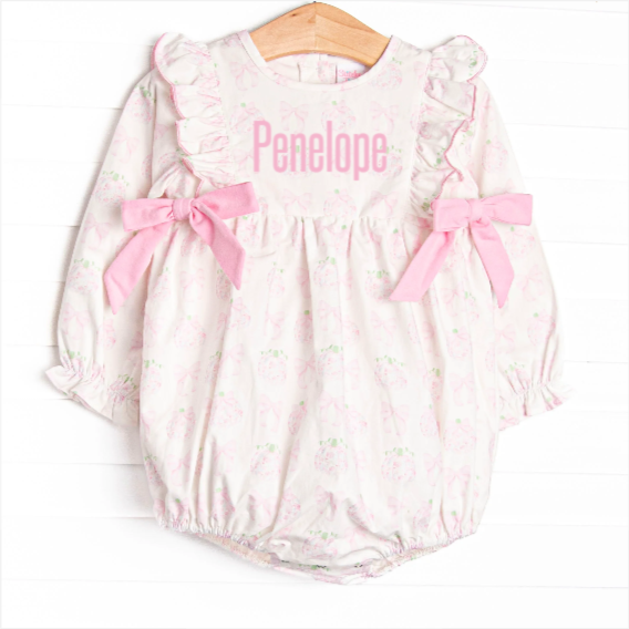Primrose Pumpkins Side Tie Bubble, Pink