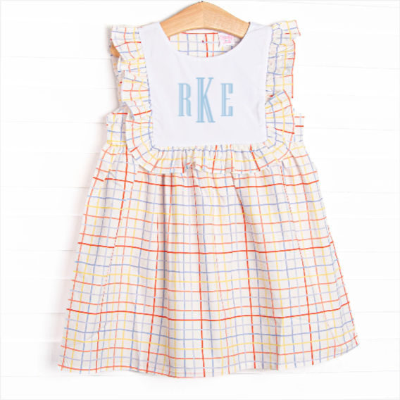 Problem Solver Plaid Ruffle Dress, Red