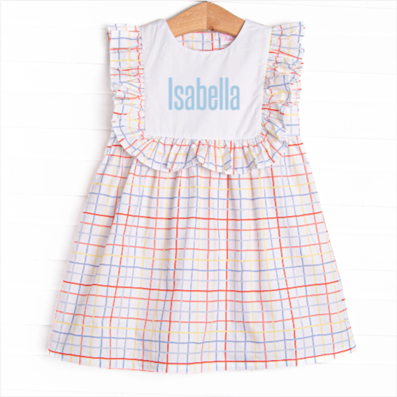 Problem Solver Plaid Ruffle Dress, Red