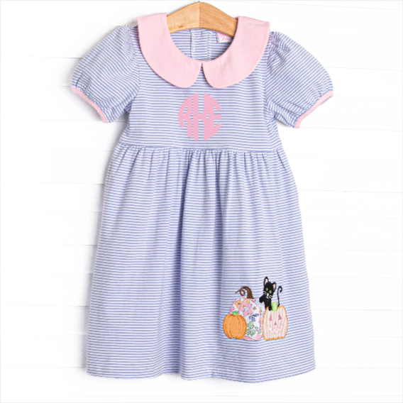 Purr-fect Patch Applique Dress, Purple