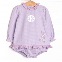 Puurfect Petals Applique Skirted Bubble, Purple