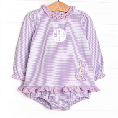 Puurfect Petals Applique Skirted Bubble, Purple