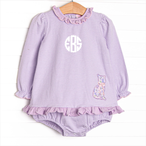 Puurfect Petals Applique Skirted Bubble, Purple