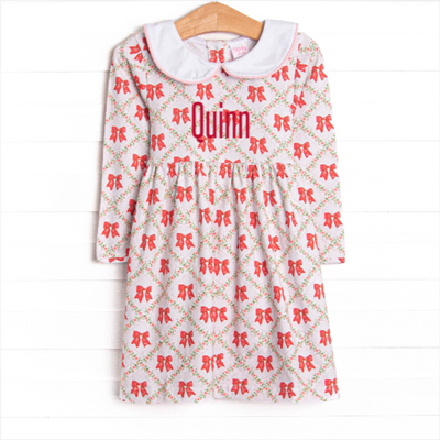 Quaintly Quilted Dress, Pink