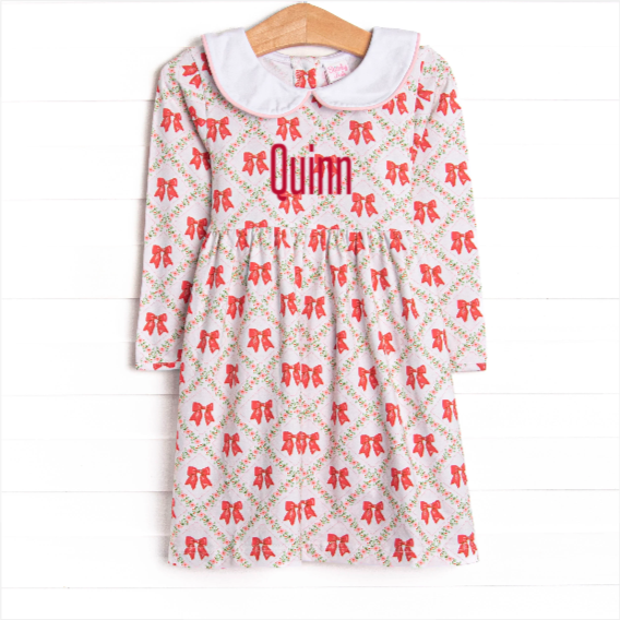 Quaintly Quilted Dress, Pink