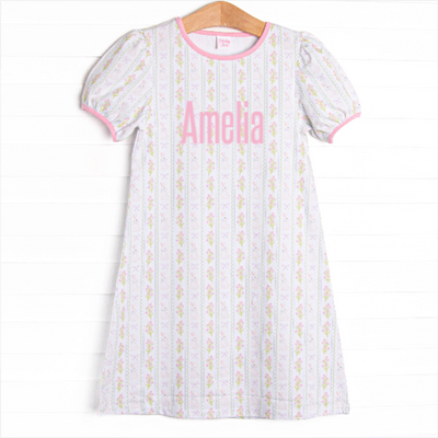 Rabbits and Ribbons Dress, Pink