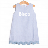 Rebecca Ric Rac Dress, Blue
