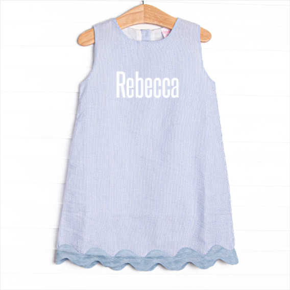 Rebecca Ric Rac Dress, Blue