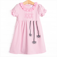 Ric Rac-nophobia Applique Dress, Pink