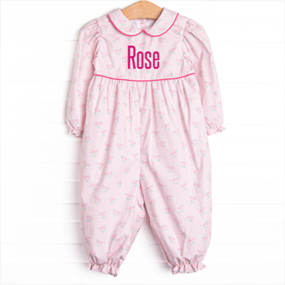 Rose Bush Beauty Romper, Pink
