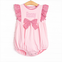 Rosey Red Bow Bubble, Pink