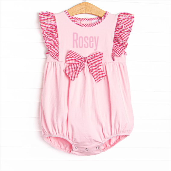 Rosey Red Bow Bubble, Pink