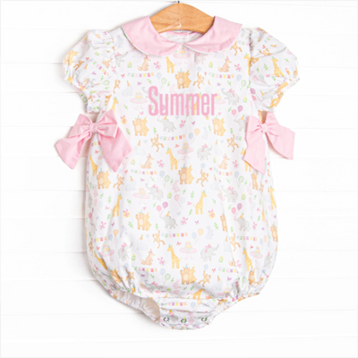 Safari Soiree Side Tie Bubble, Pink