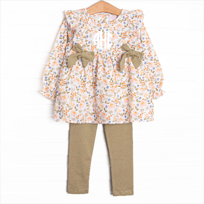 Sage Green Garden Side Tie Legging Set, Green