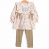 Sage Green Garden Side Tie Legging Set, Green