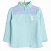 Sawyer Fleece Pullover, Mint and Blue Gingham