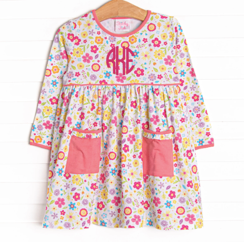 Funky Town Florals Pocket Dress, Pink