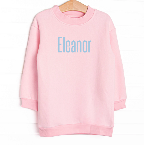 Basic Mock Neck Sweatshirt, Pink