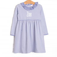 Zoe Dress, Periwinkle Stripe