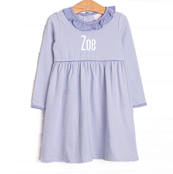 Zoe Dress, Periwinkle Stripe