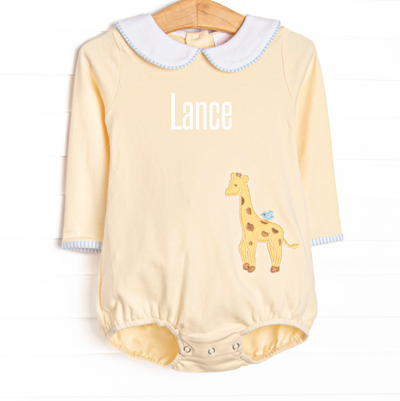 Savanna Stroll Applique Bubble, Yellow