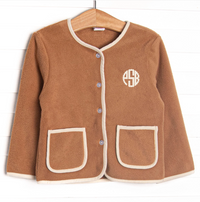 Cuddle Up Coat, Chestnut and Cream Corduroy Trim