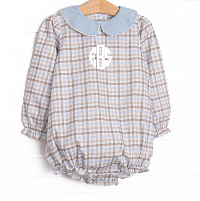 Family Favorites Collared Bubble, Blue Plaid