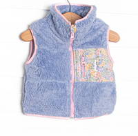 Farrah Floral Vest, Blue