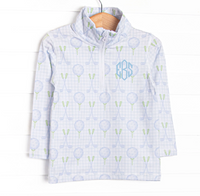 Golfing in Gingham Pullover, Blue