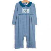 Isaac Romper, Prussian Blue Stripe