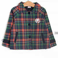 Timeless Tartan Corduroy Coat, Blue