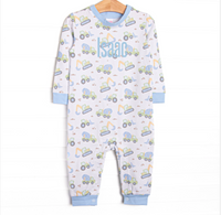 Diggin' It Romper, Blue