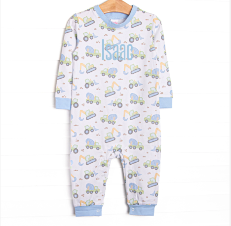 Diggin' It Romper, Blue