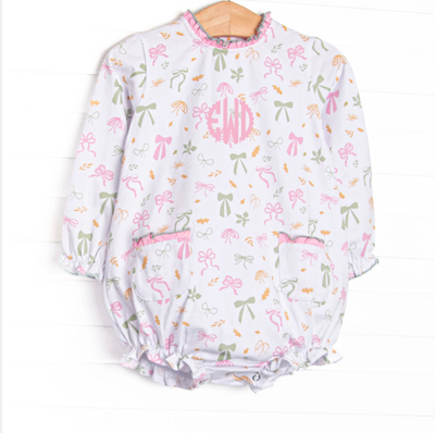 Fall Frenzy Ruffle Neck Pocket Bubble, Pink