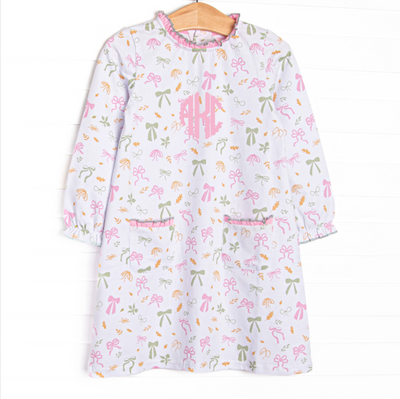 Fall Frenzy Ruffle Neck Pocket Dress, Pink