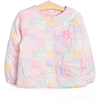 Coat of Quilted Colors Pocket Jacket, Pink