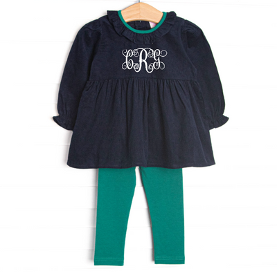 Corduroy Classics Legging Set, Blue