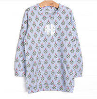 Medallion Moments Mock Neck Sweatshirt, Blue