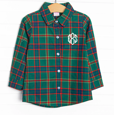 Tartan Traditions Button-Up Shirt, Green