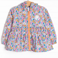 Bali Blooms Hooded Jacket, Orange