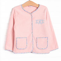 Cuddle Up Coat, Pink and Floral Trim