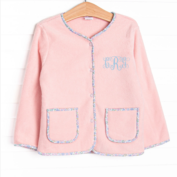 Cuddle Up Coat, Pink and Floral Trim