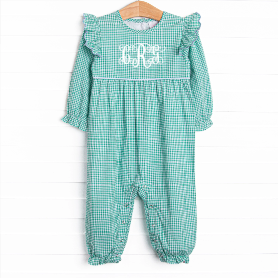 Sea Green Sky Romper, Green