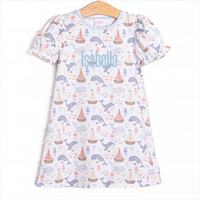 Seafarer Sails Dress, Blue