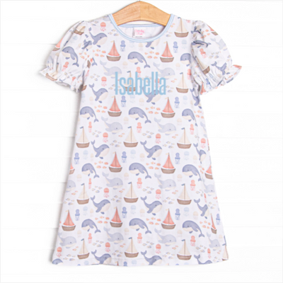 Seafarer Sails Dress, Blue