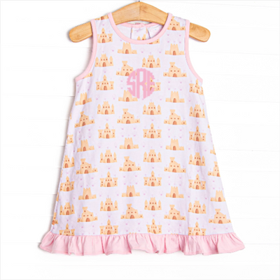 Seashells and Sandcastles Dress, Pink