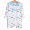 Seasonal Swim Short Romper, Blue
