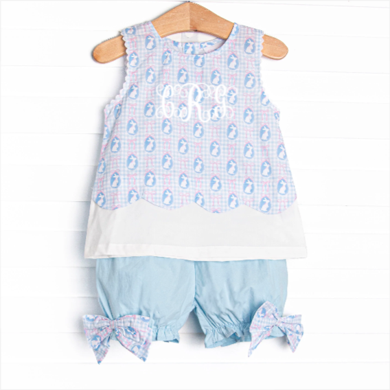 Silhouette Sunday Bloomer Set, Blue