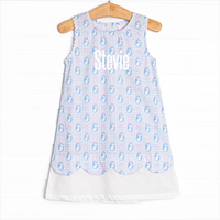 Silhouette Sunday Dress, Blue